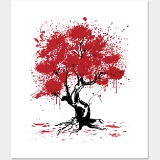 Sakura Tree Painting Posters and Art